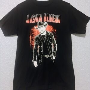 HTF Jason Aldean Rock N Roll Cowboy Tour T-Shirt Great Shape Hot Music Band Mrch